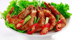 Pan-Fried-Prawns-with-Seafood-Sauce